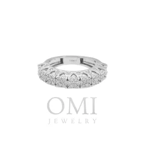 10K GOLD ROUND DIAMOND HALF ETERNITY BAND RING 0.99 CT