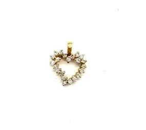 1/4 Ctw Diamond Heart Outline Pendant