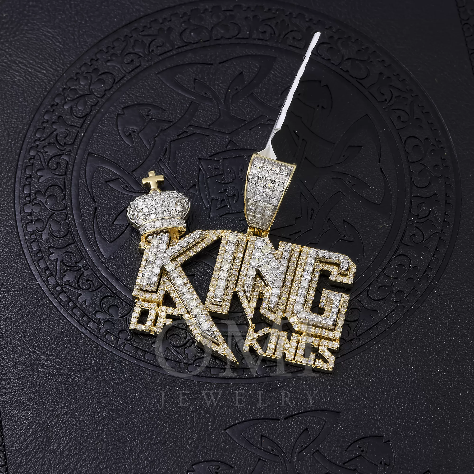 14K GOLD DIAMOND KING OF KINGS PENDANT 2.15 CT