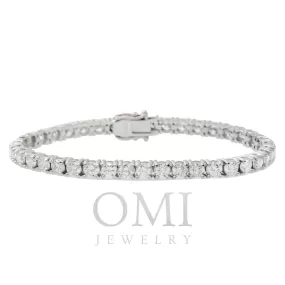 14K GOLD ROUND DIAMONDS TENNIS BRACELET 9.66 CT