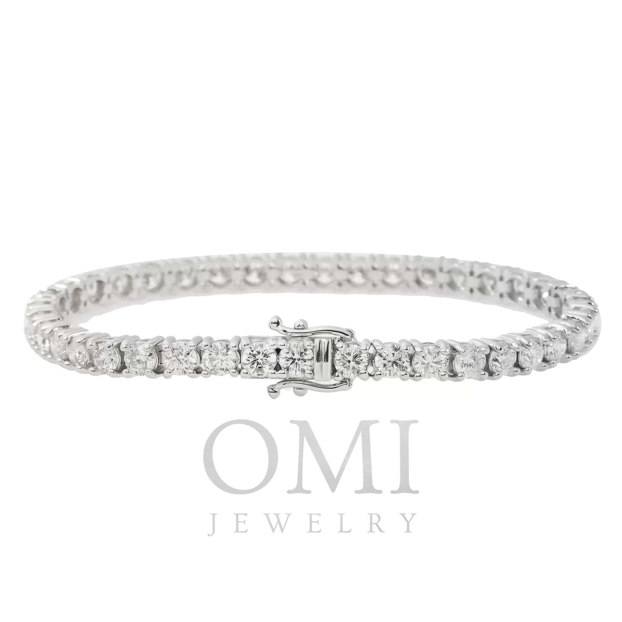 14K GOLD ROUND DIAMONDS TENNIS BRACELET 9.66 CT