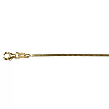 14K Yellow Gold Snake Chain 1.2mm with Lobster Claw Clasp