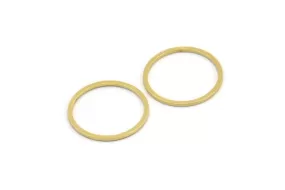 18mm Circle Connectors, 50 Raw Brass Circle Connectors (18x0.80mm) A3347