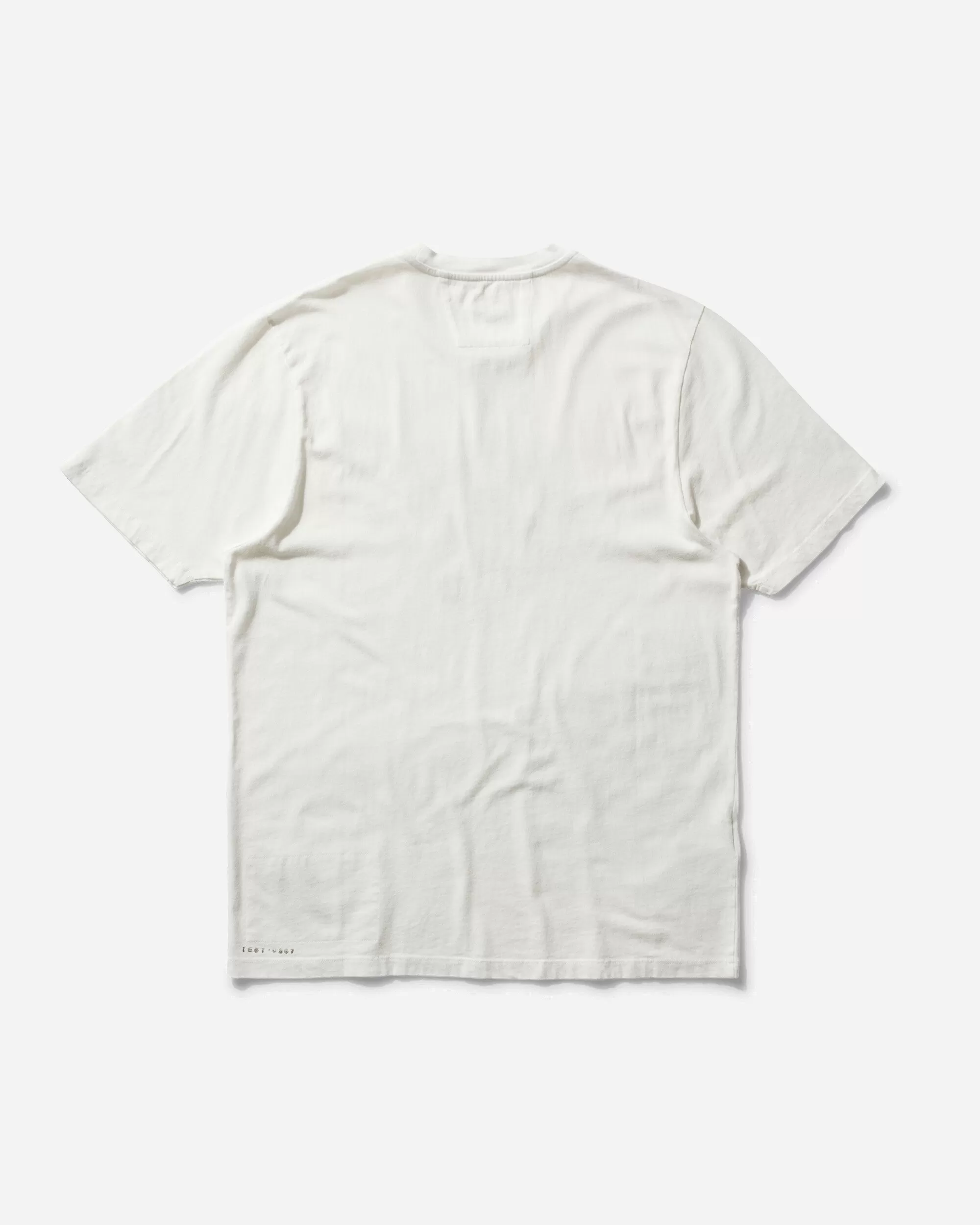 24/1 Jersey Printed Logo Grid T-Shirt Gauze White