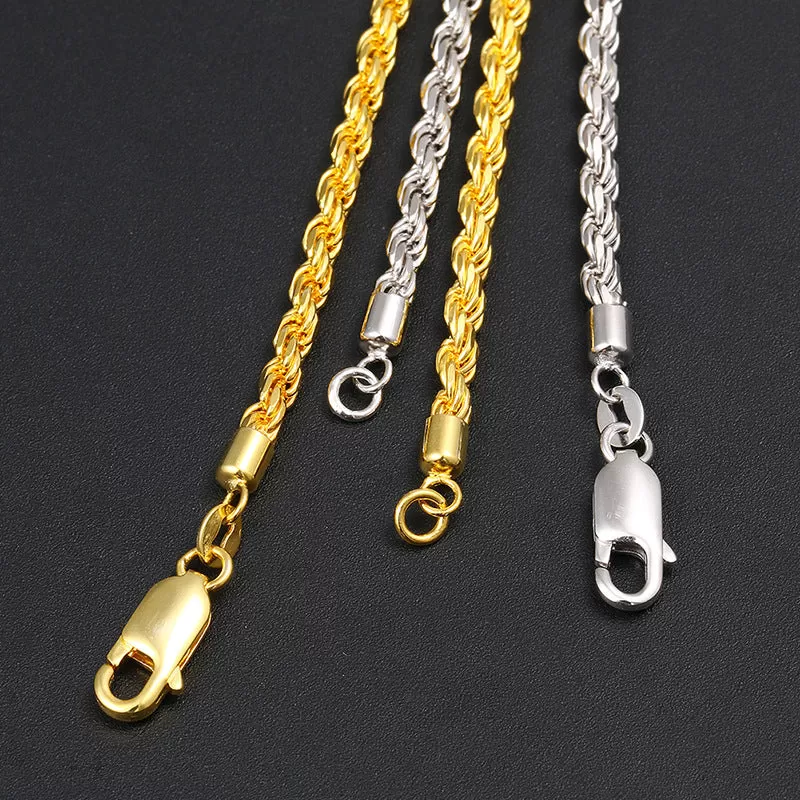 3mm S925 Sterling Silver Rope Chain