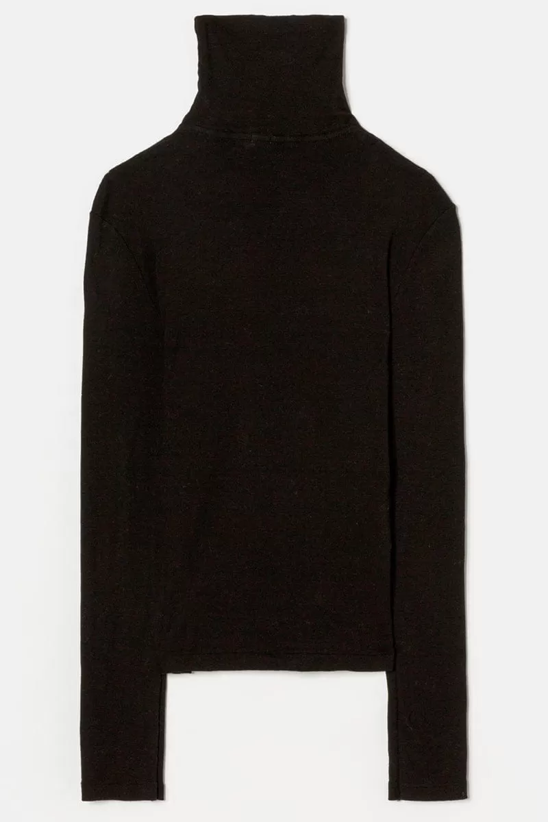 60s Long Sleeve Turtleneck - Black