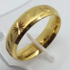 8K Italy Gold Wedding Rings Starburst