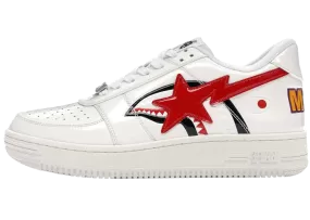 A Bathing Ape Bapesta Low 'White Shark Face'