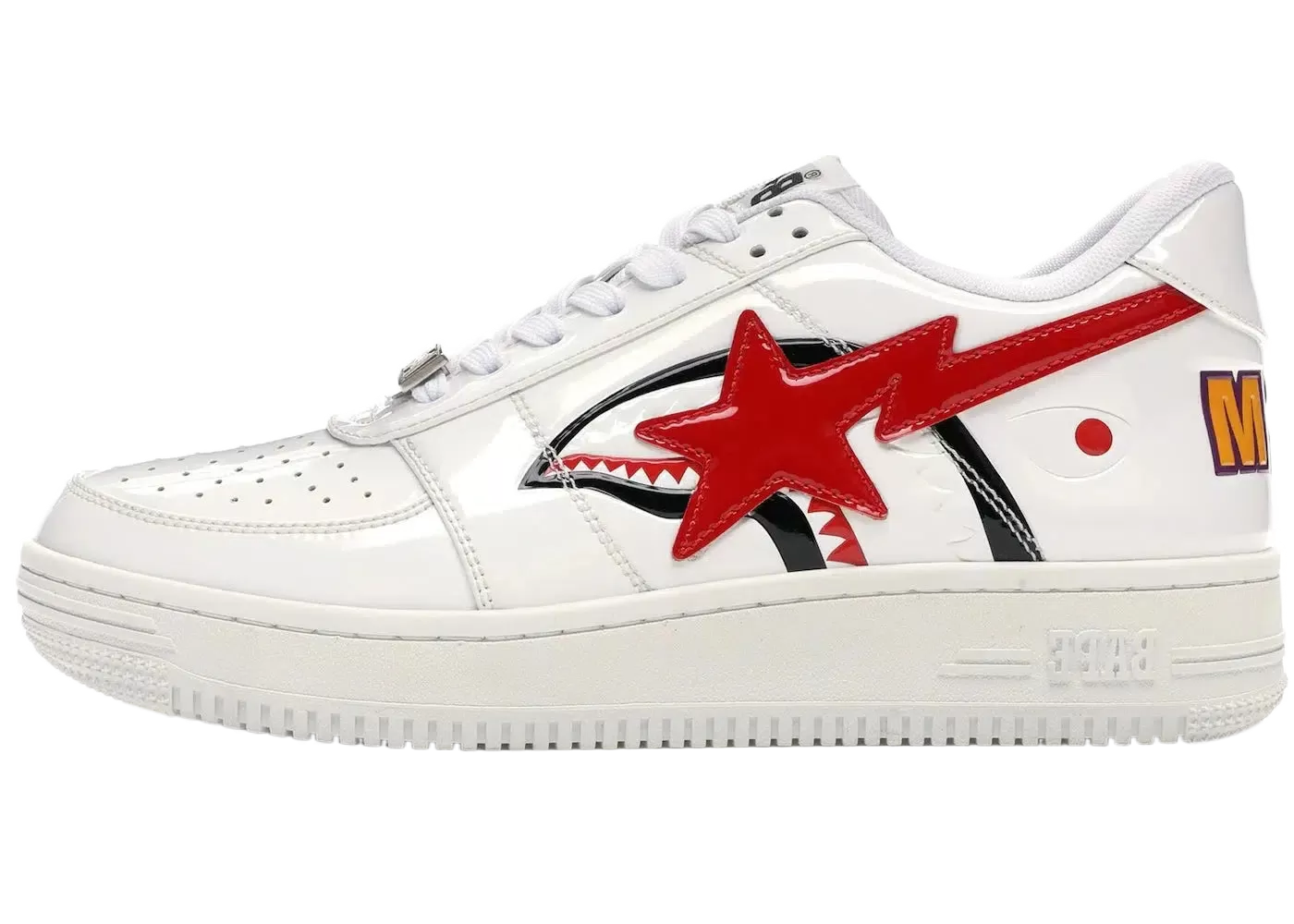 A Bathing Ape Bapesta Low 'White Shark Face'