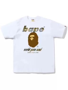 A Bathing Ape Block Check WGM Ape Head Tee