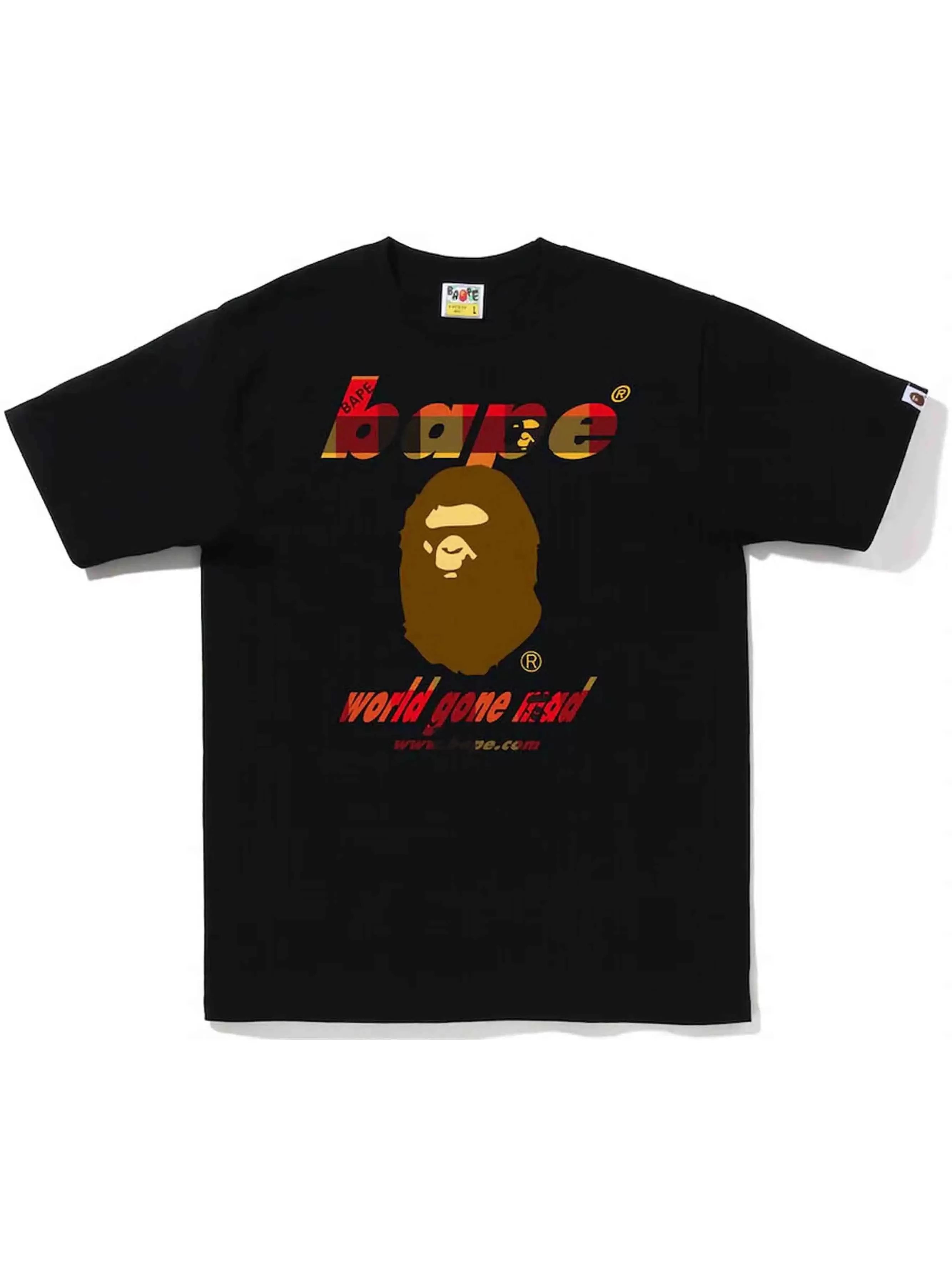 A Bathing Ape Block Check WGM Ape Head Tee