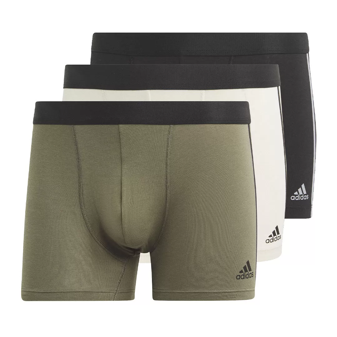 adidas - Men's 3 Pack Active Flex Cotton 3-Stripes Trunk (GB7614)