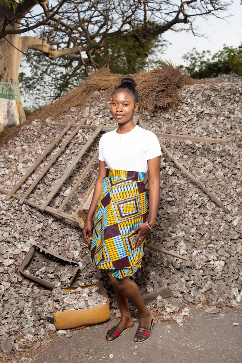 African Wrap Skirt In Blue Kente