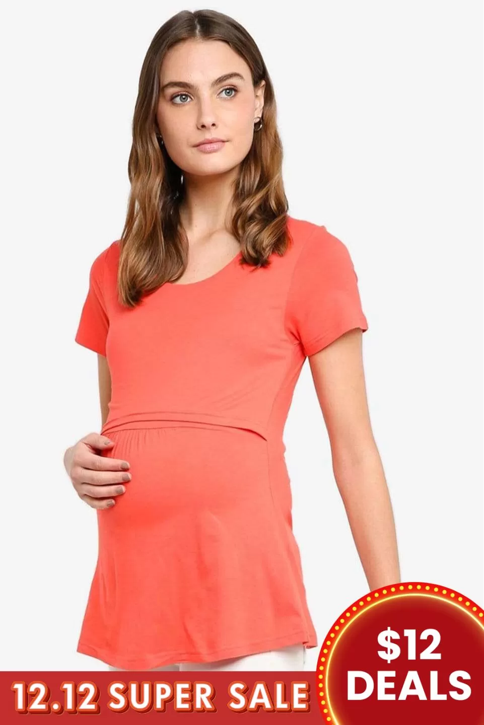 Aggie Empire Top Coral