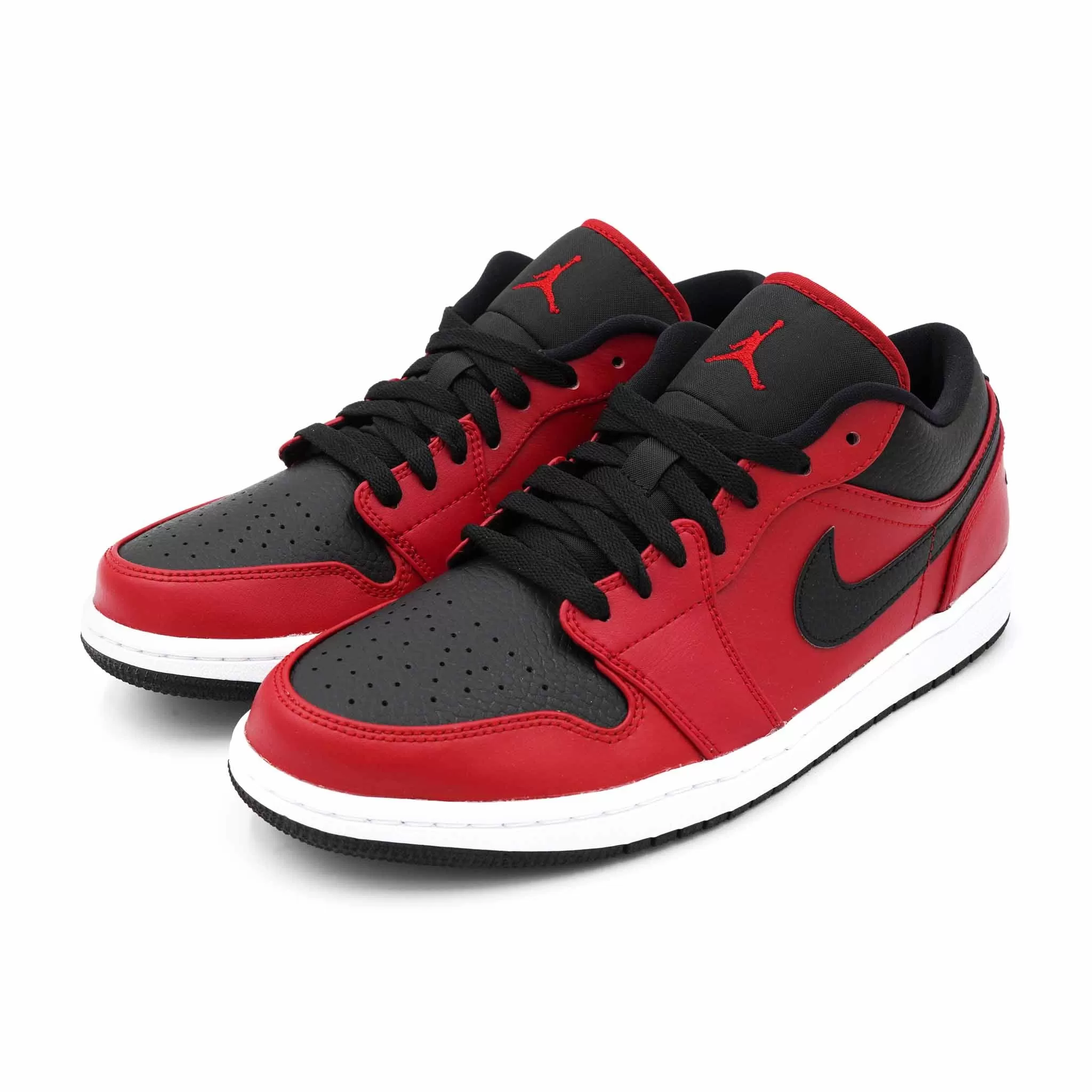 AIR JORDAN 1 LOW REVERSE BRED PEBBLED SWOOSH