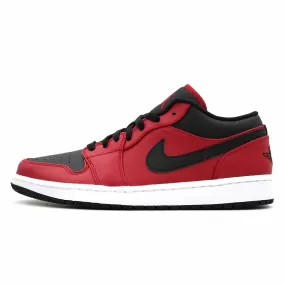 AIR JORDAN 1 LOW REVERSE BRED PEBBLED SWOOSH