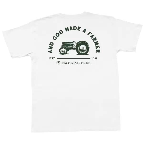 And God Made A Farmer Short Sleeve Pocket Tee