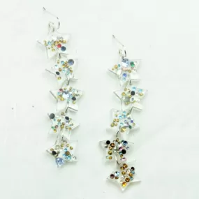 Anna Vintage Rhinestone 5 Star Earrings