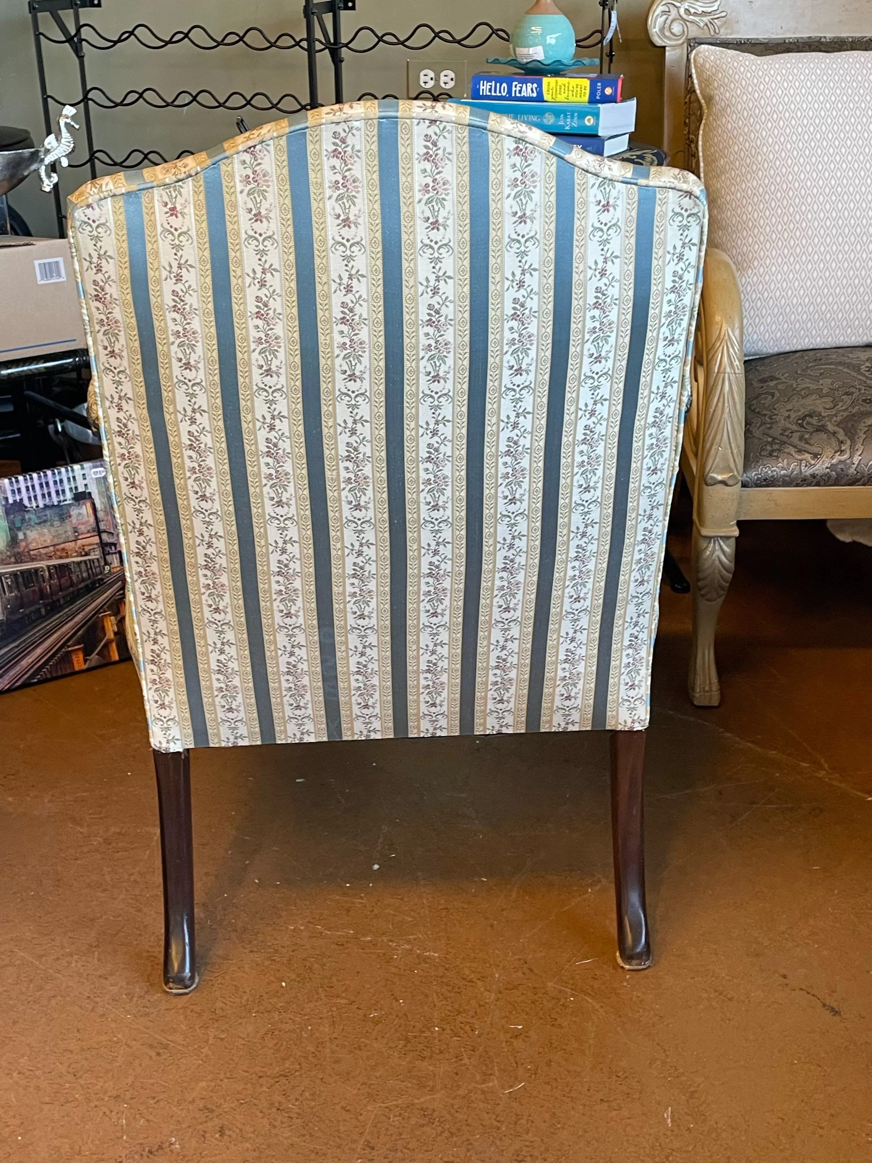 Armed Stripe Accent Chair