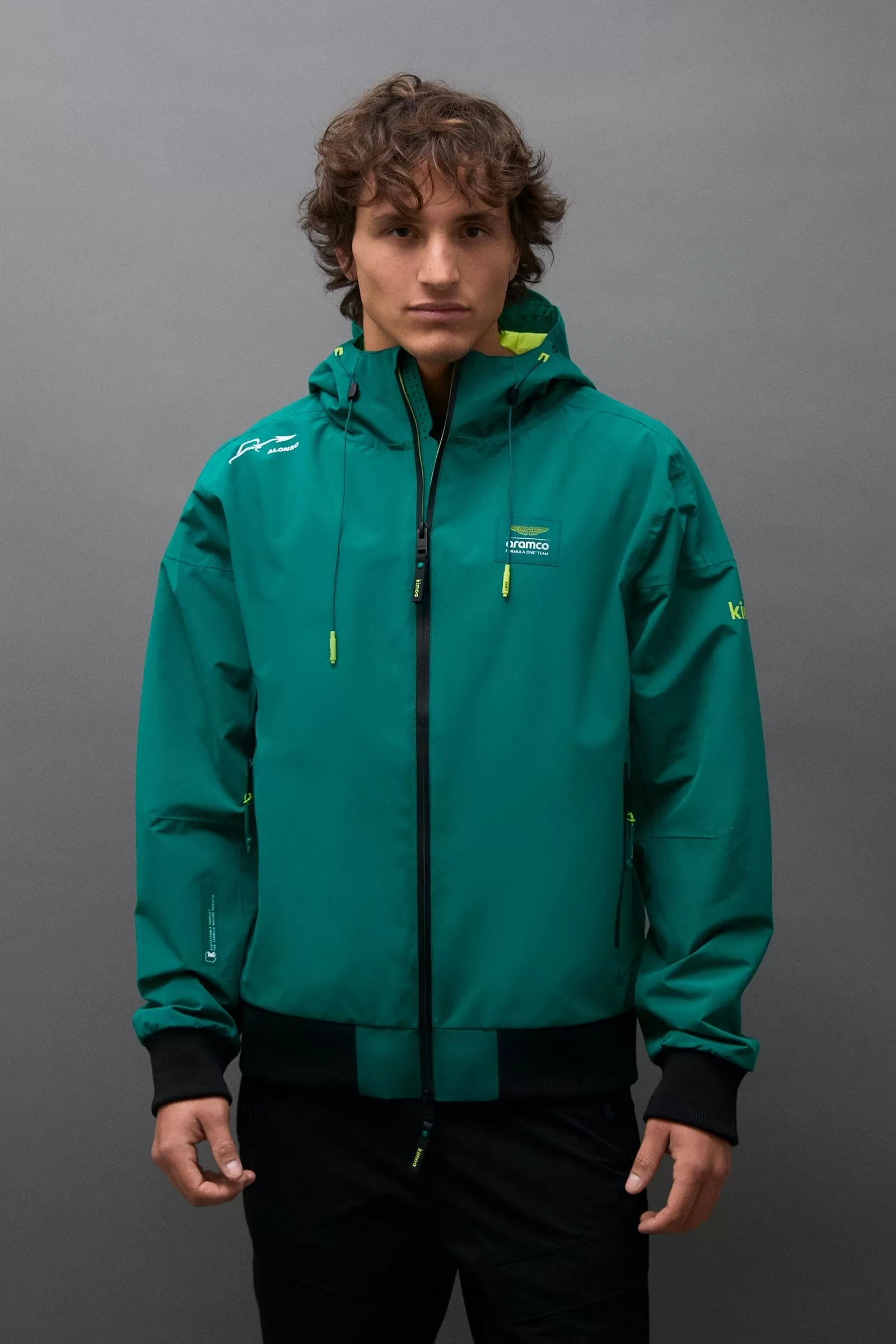 Aston Martin F1 Kimoa Fernando Alonso Windbreaker Jacket - Green