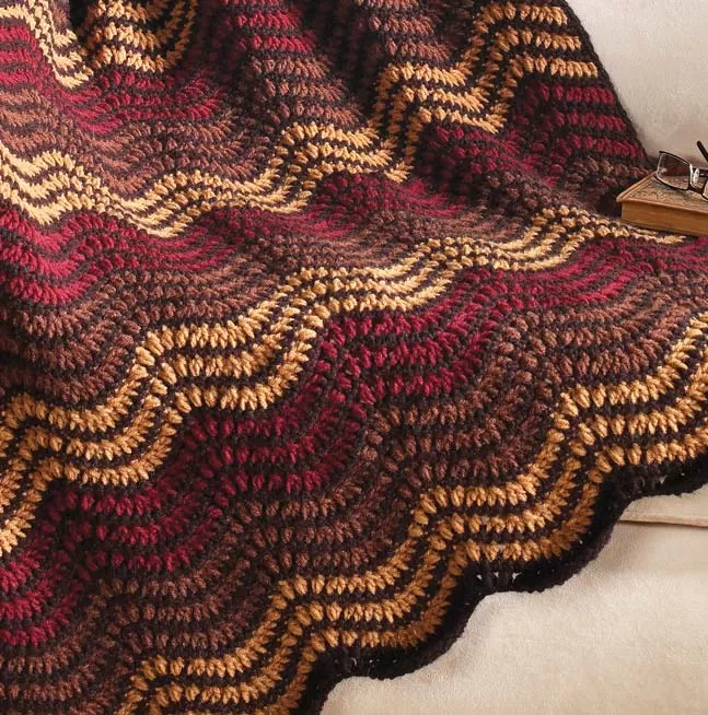 Autumn Waves Throw Pattern