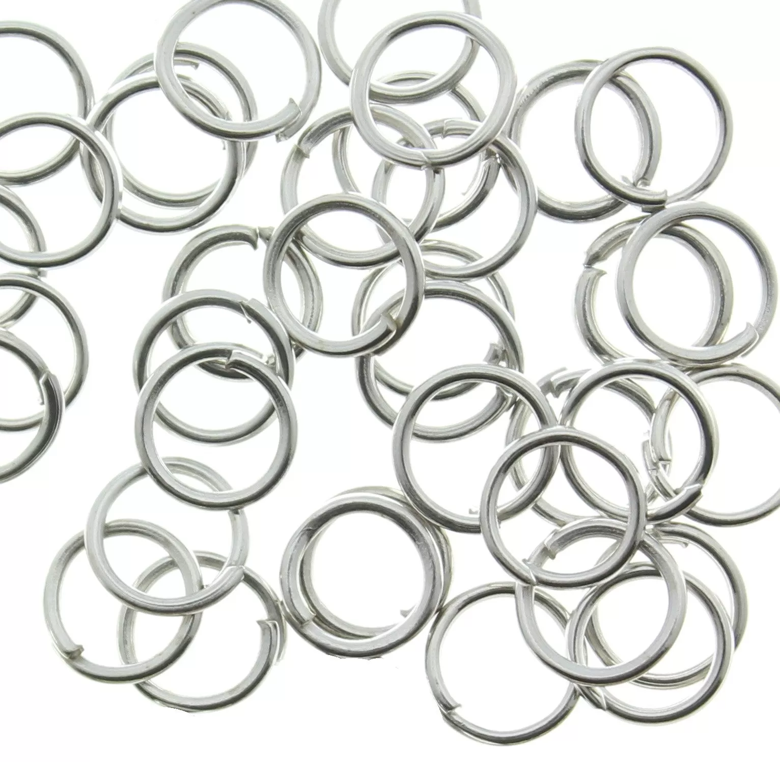 AVBeads Components Metal Jump Rings 4mm Silver Plated 1500pcs