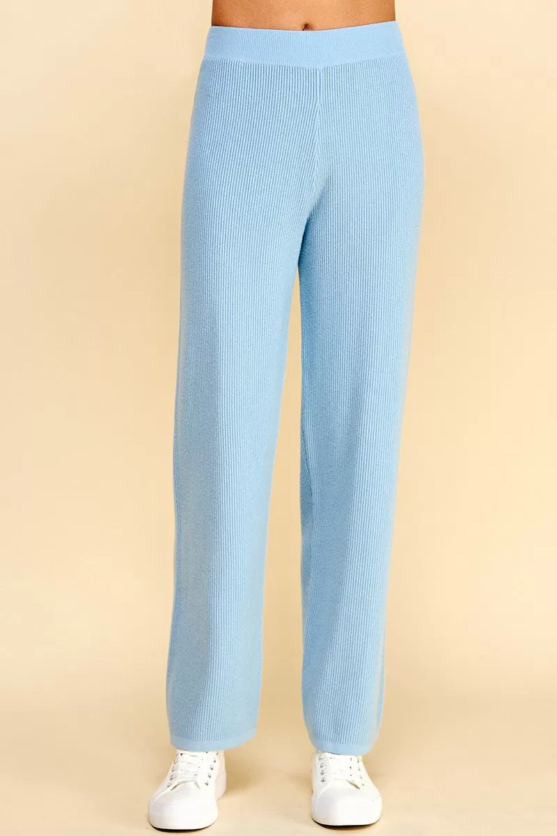 Baby Blue Valerie Knit Pants