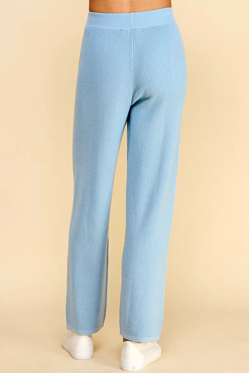 Baby Blue Valerie Knit Pants