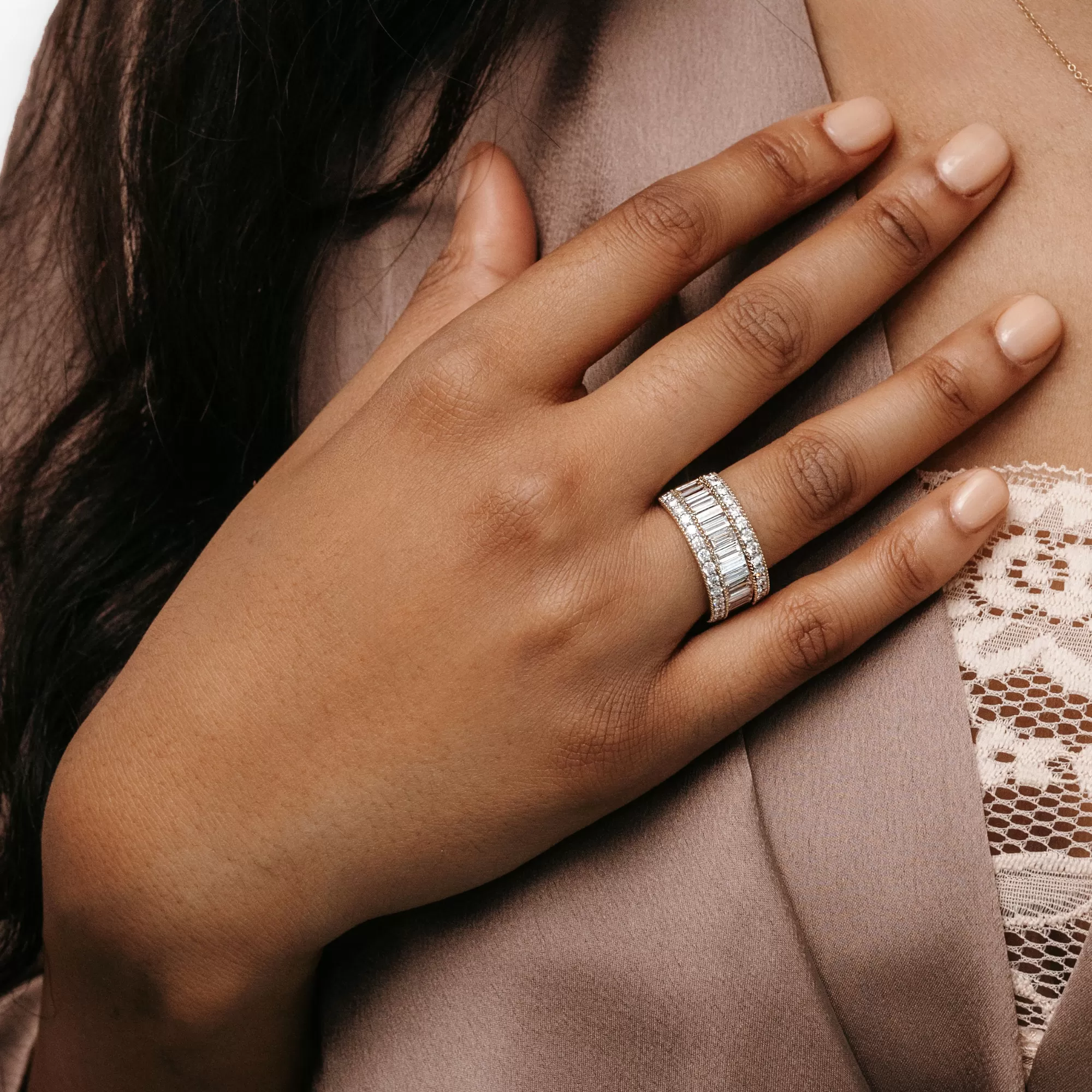 Baguette & Round Diamond Ring