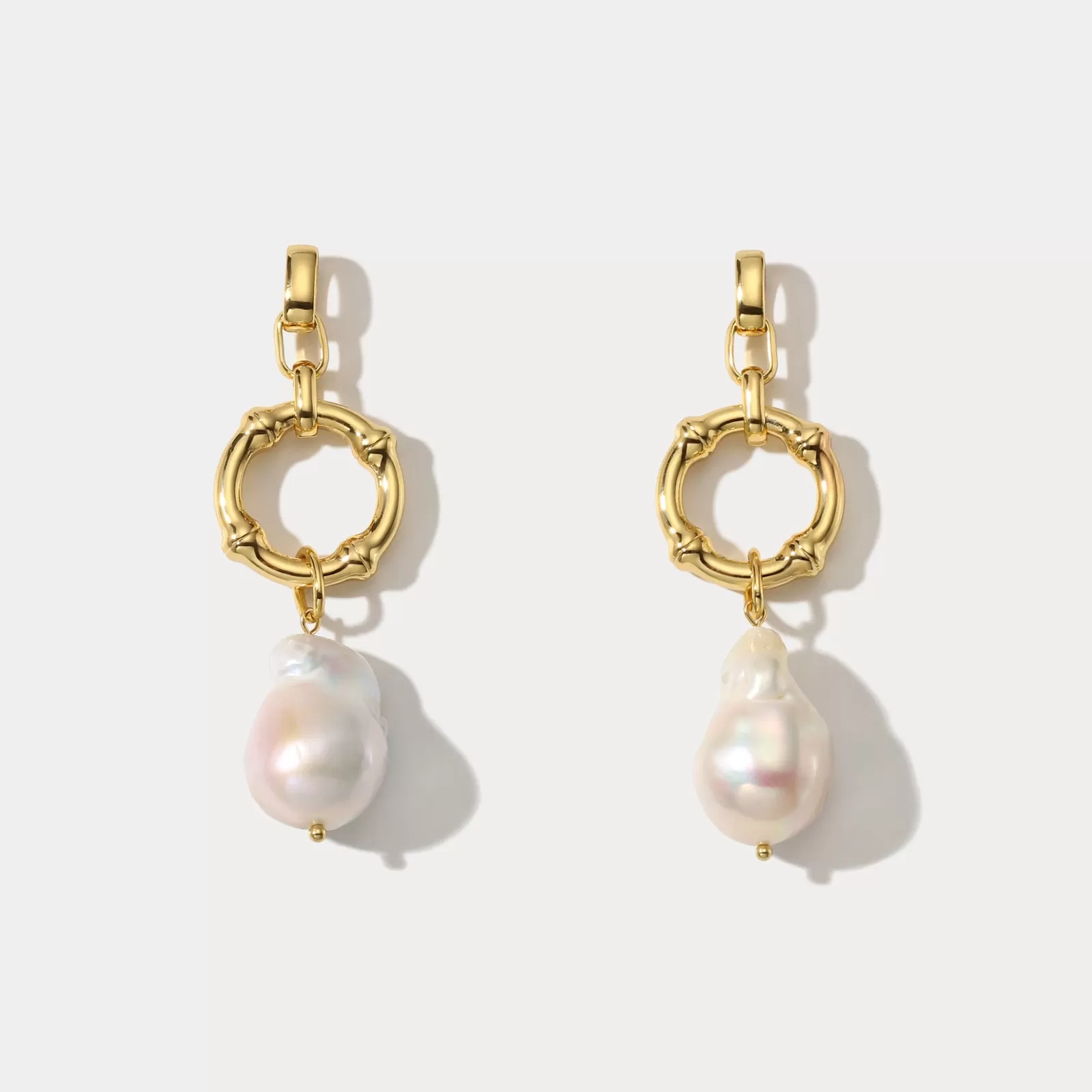 Baroque Pearl Hollow Earrings