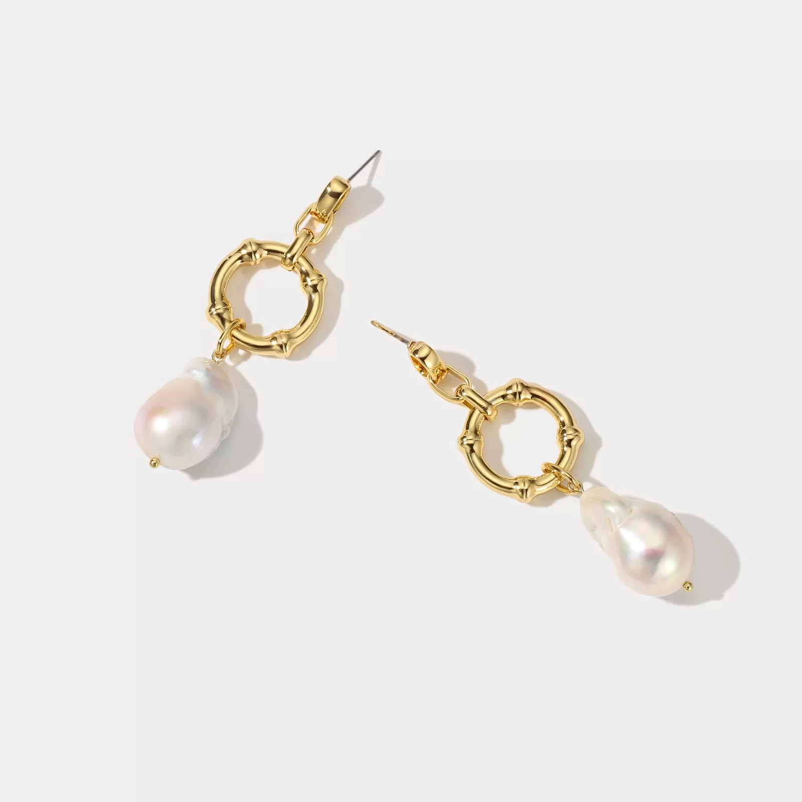 Baroque Pearl Hollow Earrings