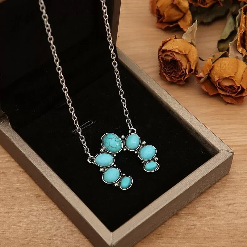 Blossom Western Choker Style Turquoise Necklace