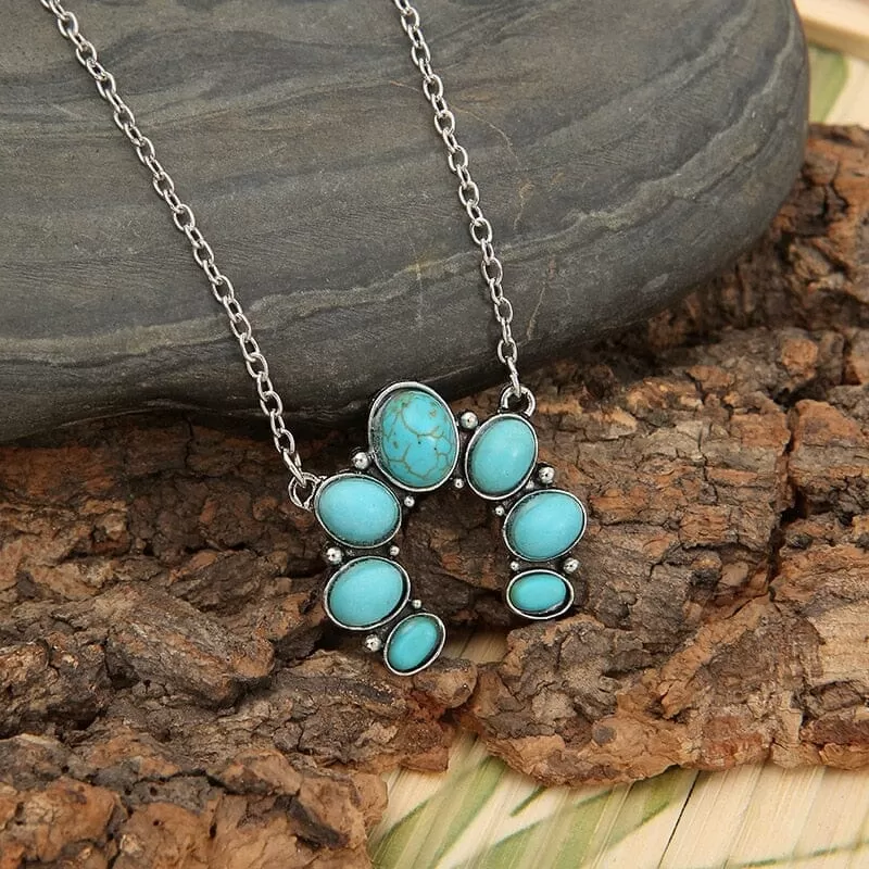 Blossom Western Choker Style Turquoise Necklace