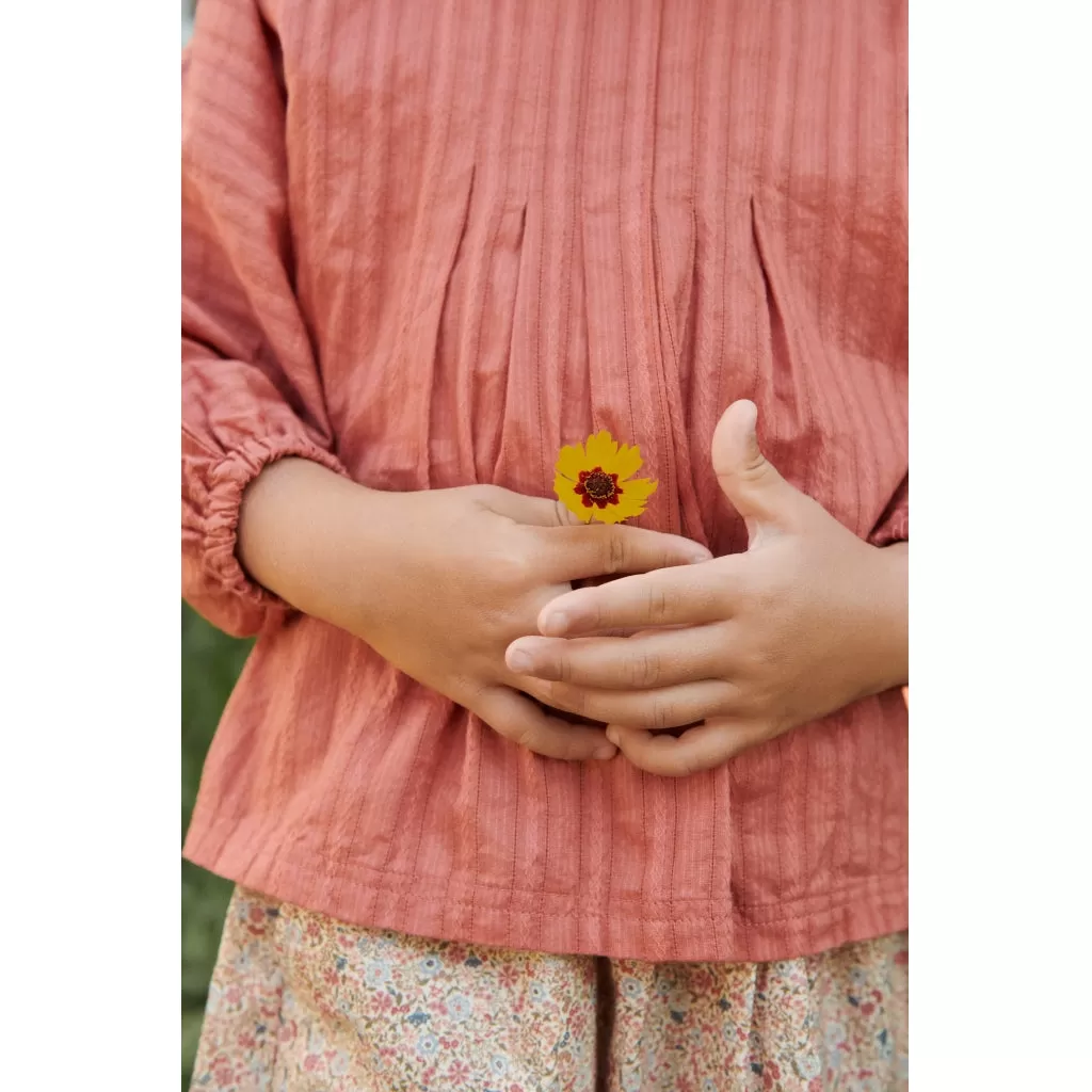 Blouse Flora - dark terracotta