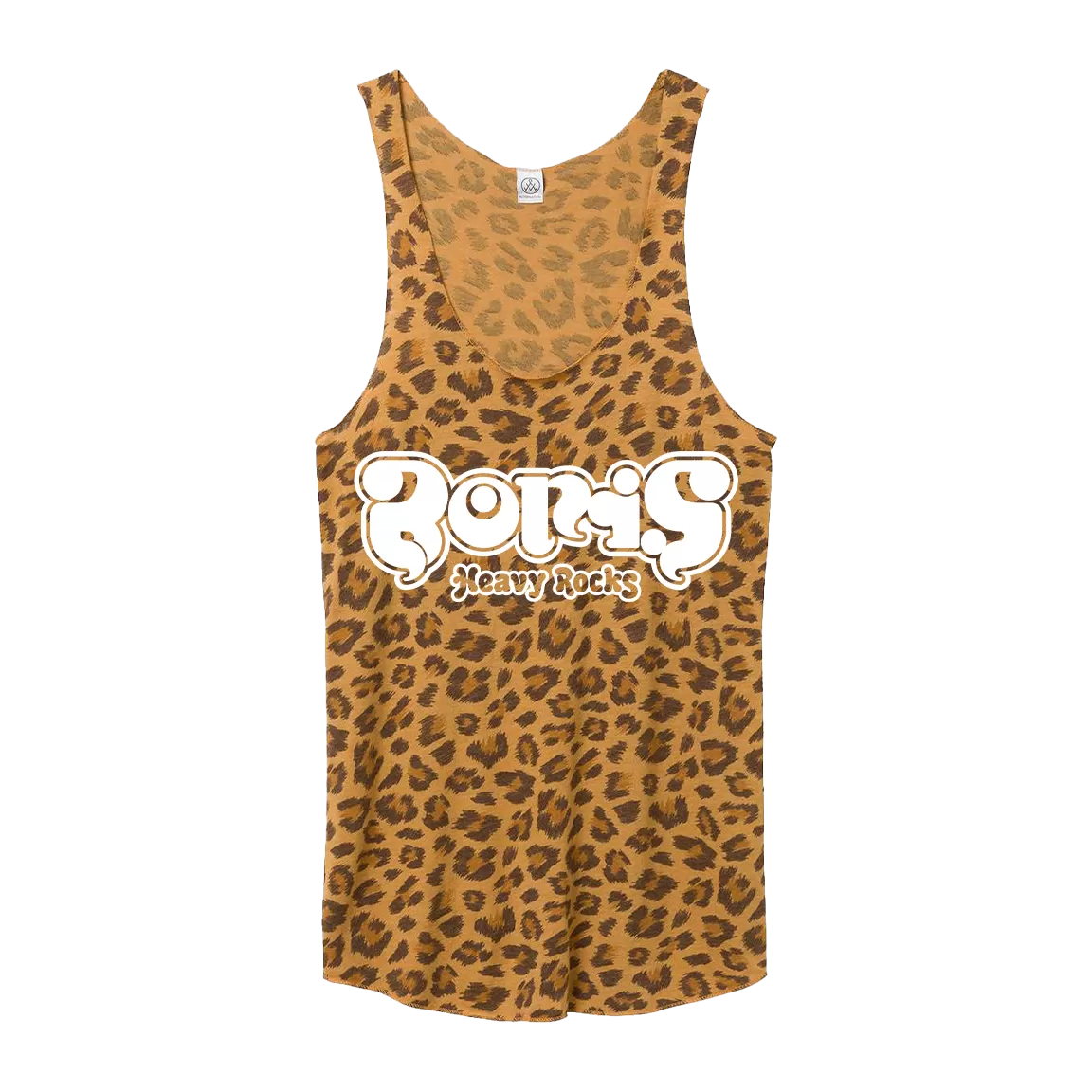 Boris "Heavy Rocks: White” Leopard Racerback Tank Top