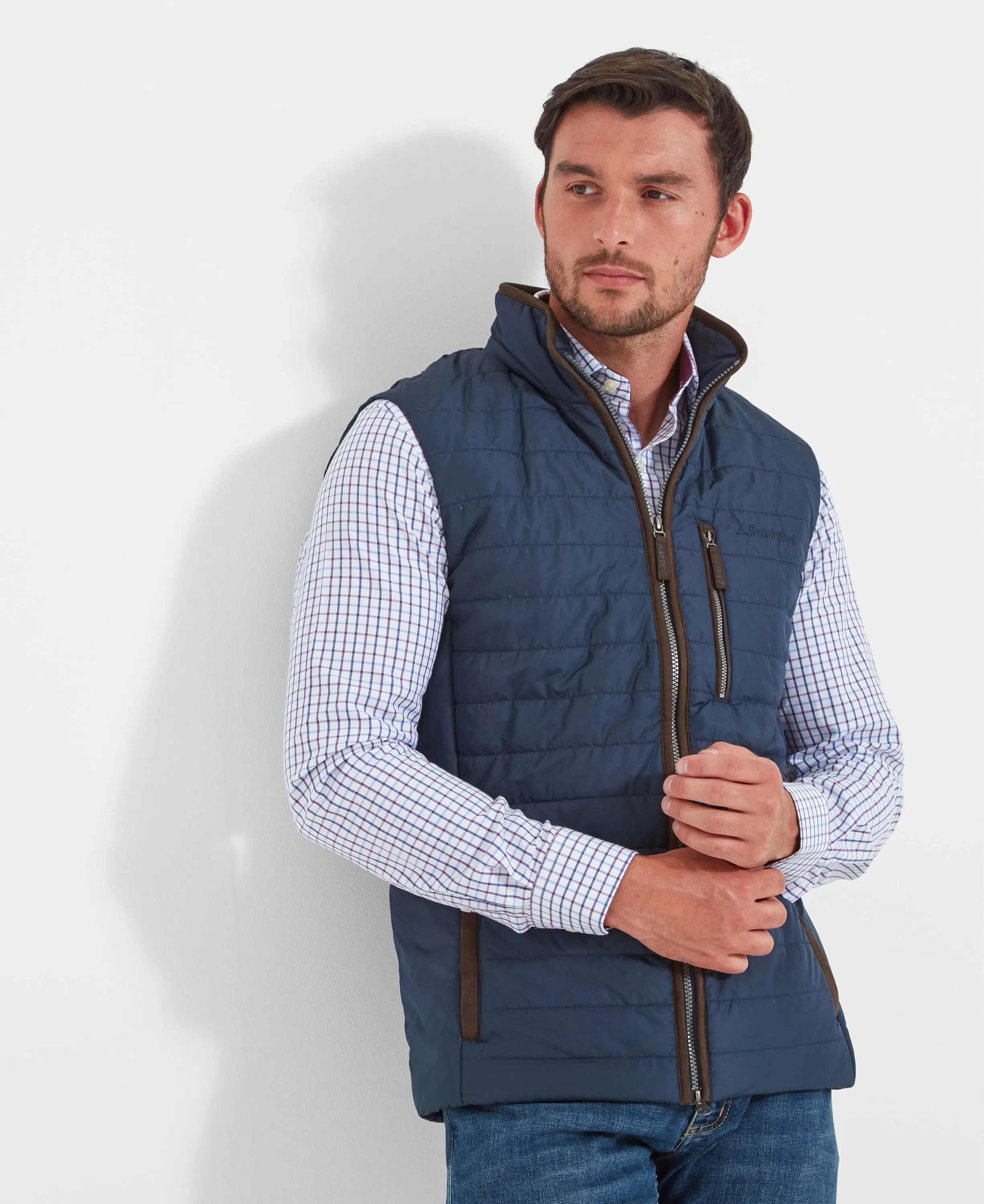 Brora Quilted Gilet - Navy