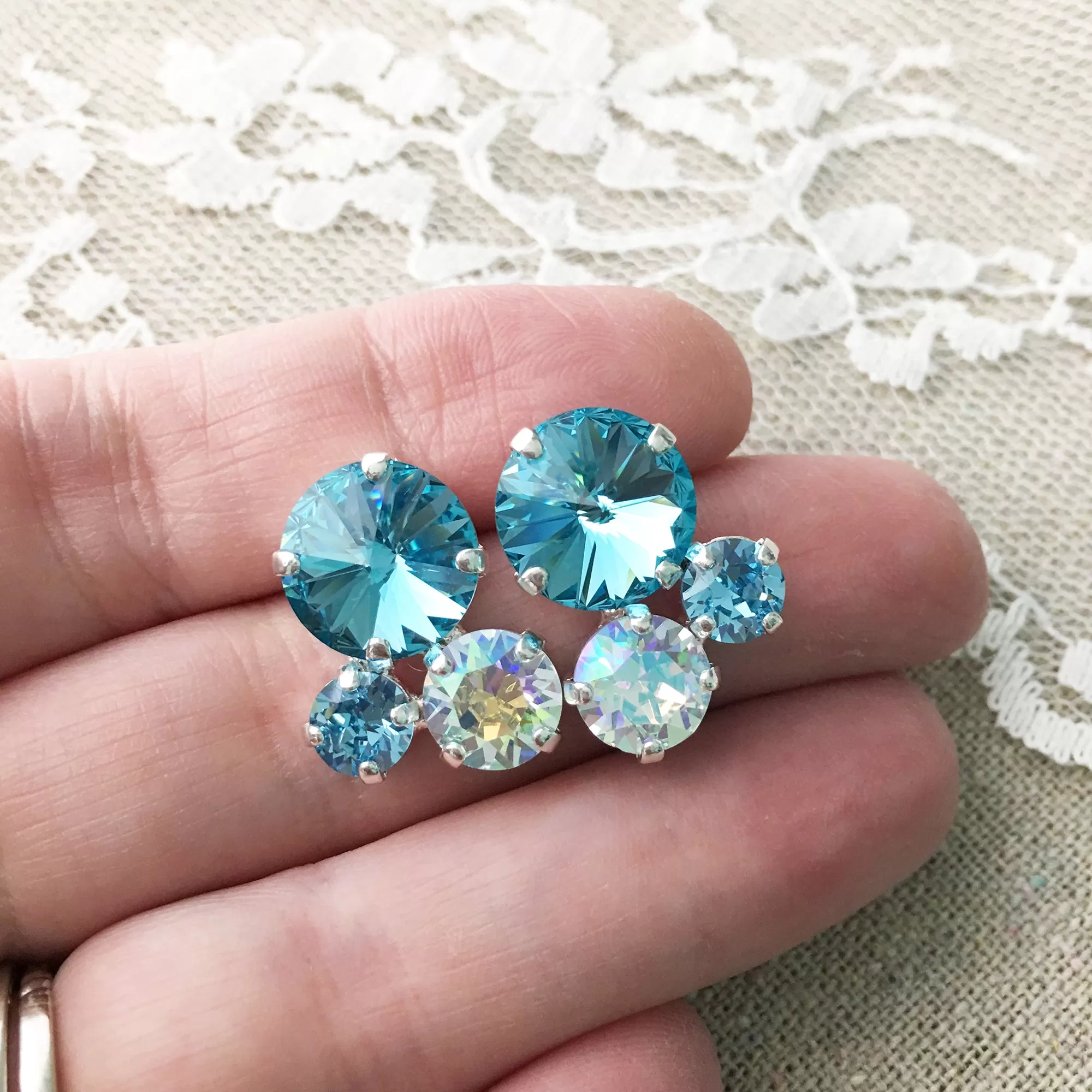 Bubble Cluster Post Earrings