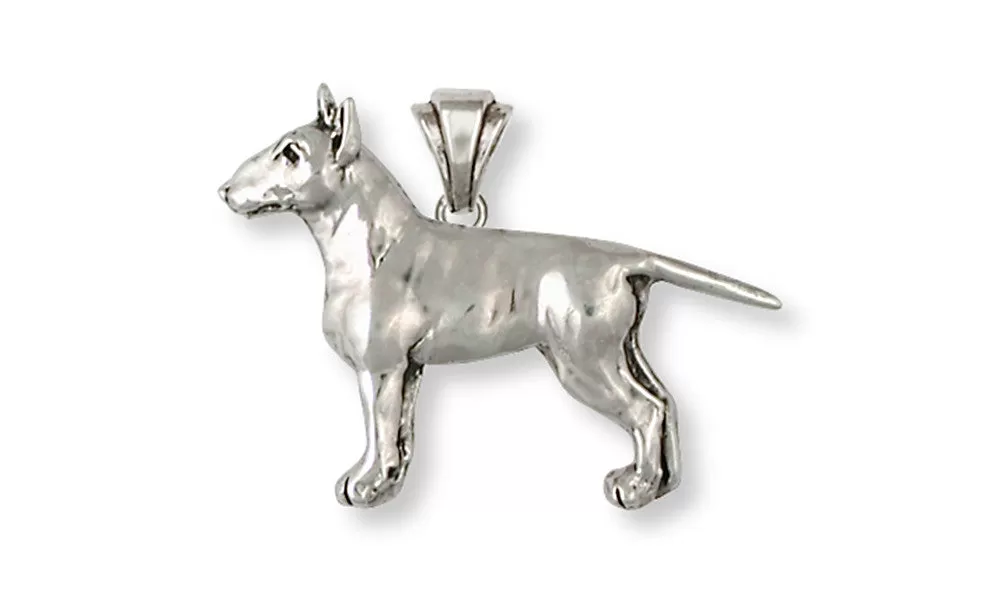 Bull Terrier Pendant Handmade Sterling Silver Dog Jewelry BU11-P