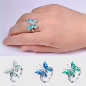 Butterfly Opal Ring