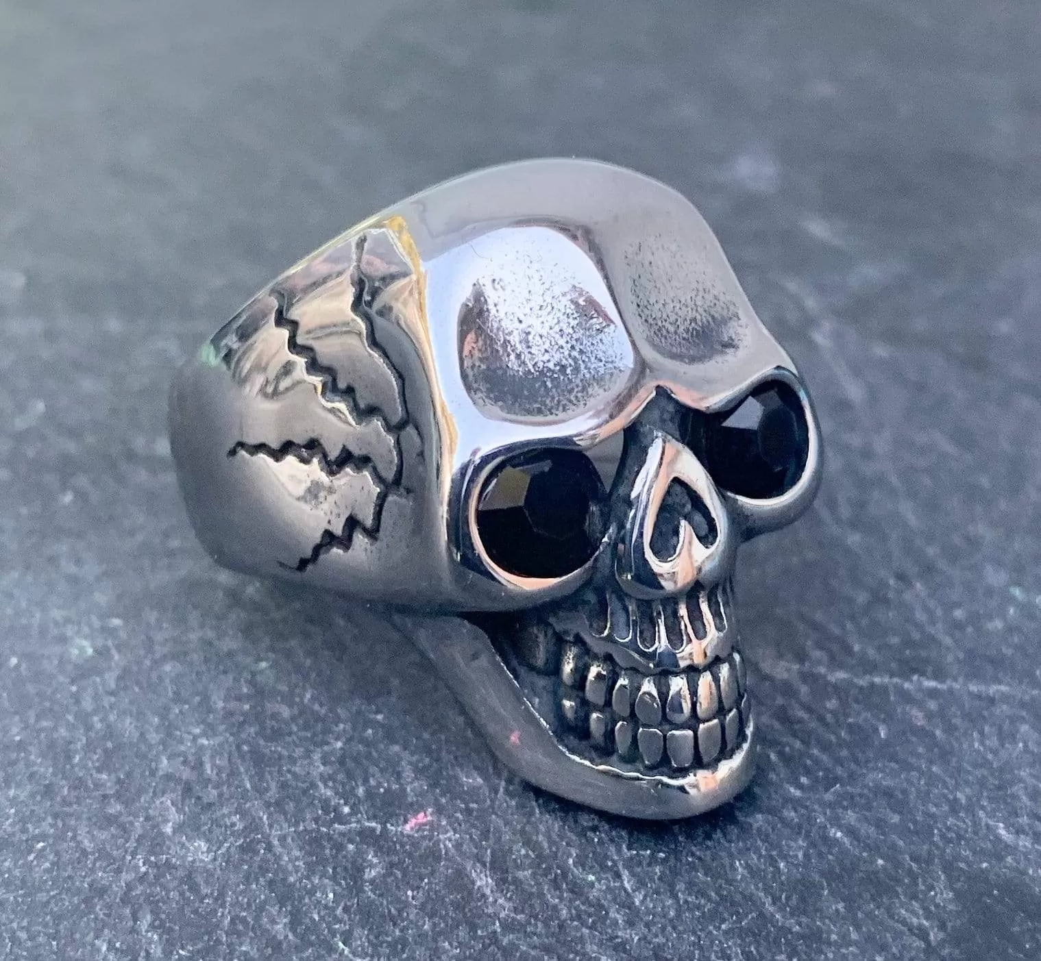 Captain Jack's Black Eye Skull Ring - R143