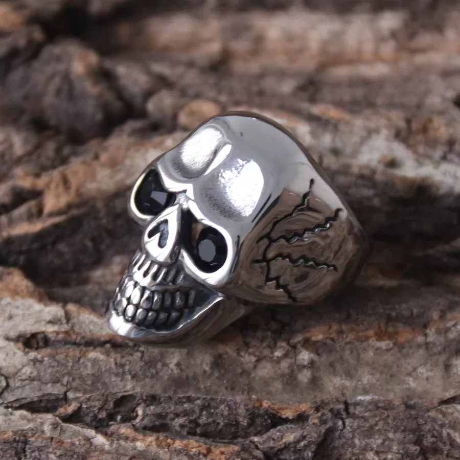 Captain Jack's Black Eye Skull Ring - R143