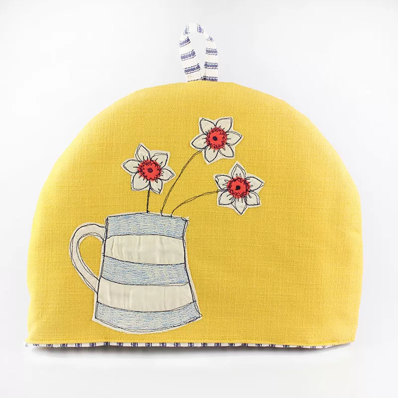 Cornish narcissi small tea cosy