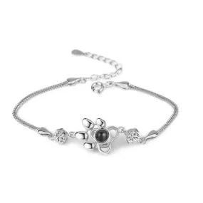 Cute Pet Dog Paw Felicity Bracelet with Picture Inside