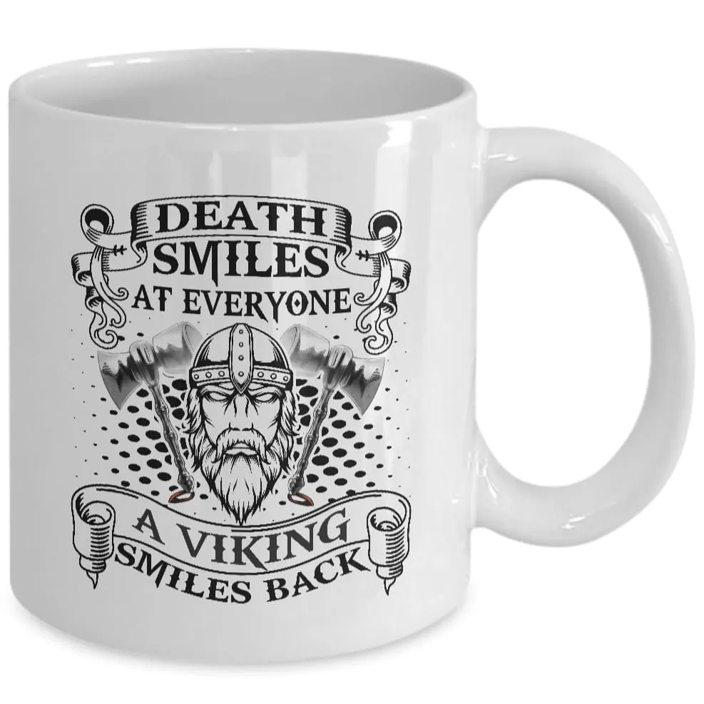 Death Smiles At Everyone White Mug