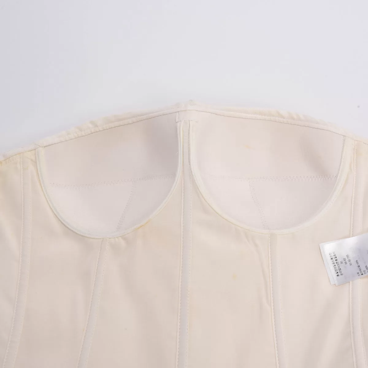 Dior Ivory Strapless Bustier Top FR 42