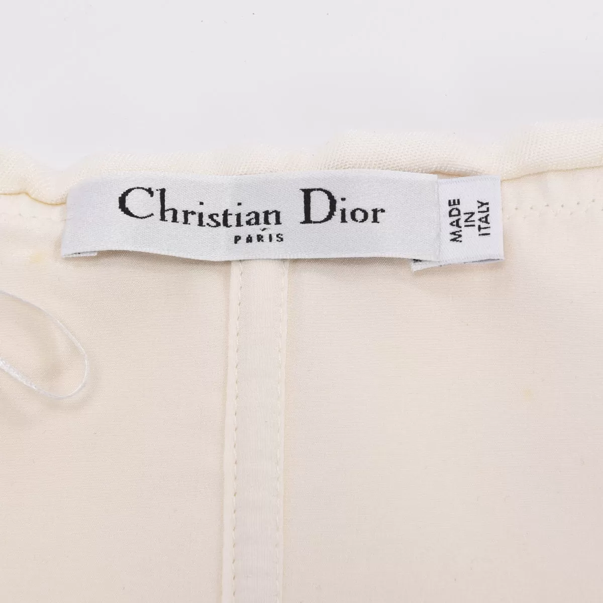 Dior Ivory Strapless Bustier Top FR 42