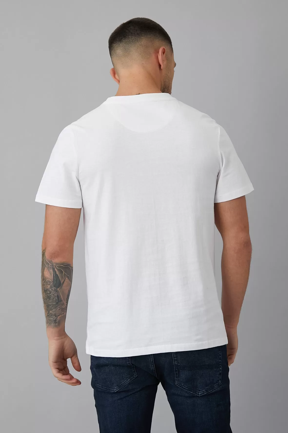 Discovery Printed crew neck t-shirt in optic White