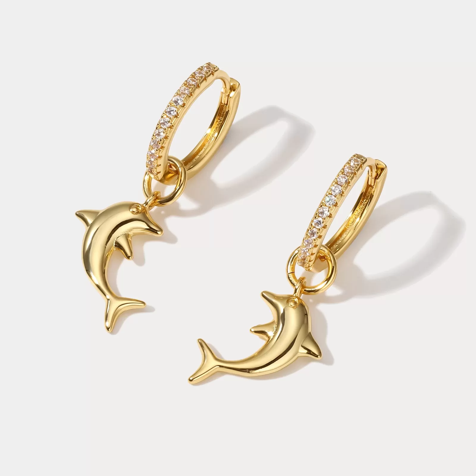 Dolphin Diamond Earrings