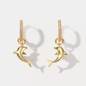 Dolphin Diamond Earrings