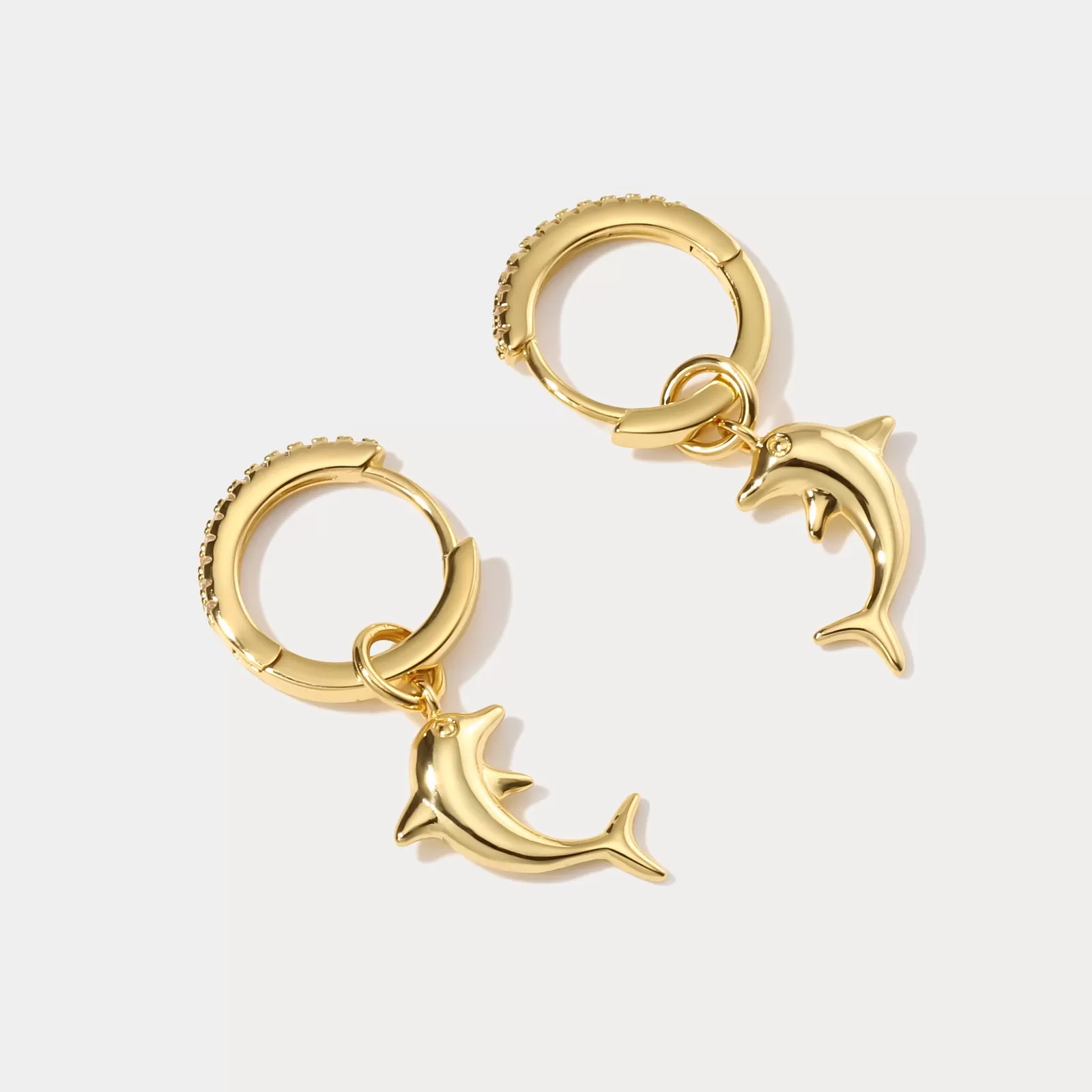 Dolphin Diamond Earrings